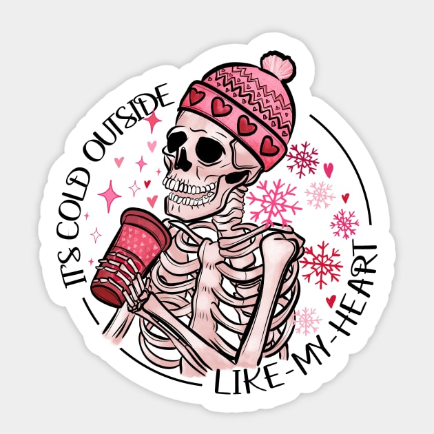 Funny Skeleton Valentine Sticker by Sruthi